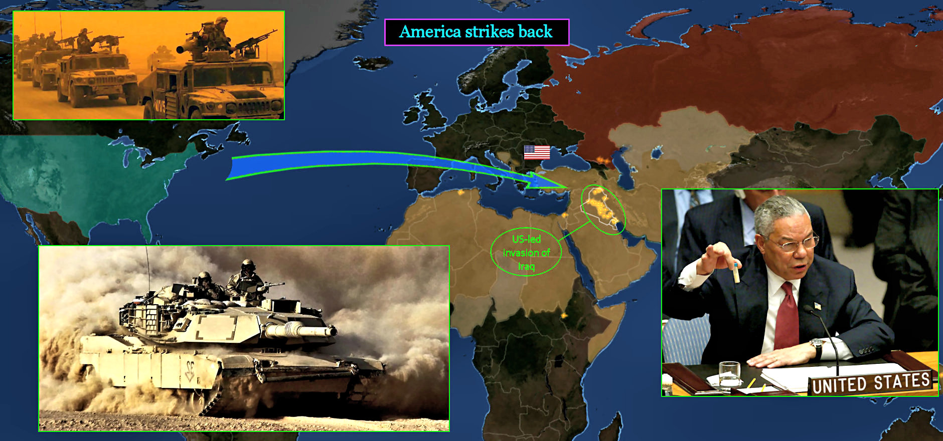 Shock and Awe, Iraq War, 2003 map